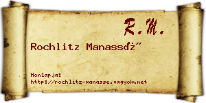 Rochlitz Manassé névjegykártya
